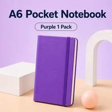 A6 Pocket Hardcover Notebook, 84 Sheets Thick Beige Paper, Premium PU Cover, Elastic Band Design Lined Pages, Office & Study Portable Notebook, School Supplies, School Stationery, School Supplies, Back To School Supplies - A - View 9