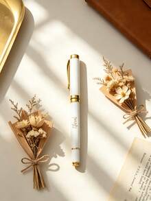 Metallic Texture Customizable Neutral Pen, Supports Personalized Name Text On Pen Body, Gilded Pen Clip For High-End Sophisticated Look, Smooth Writing Without Ink Interruption, Suitable For Business Office And Student Daily Writing, Corporate Gift, Holiday Souvenir Customization, Premium Quality And Versatile - Sets - View 6
