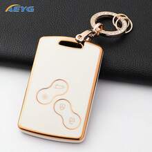 Suitable For Renault Megane 2, Clio, Scenic, Captur, Captur, Logan, Laguna, Zoe, Koleos, Duster, Fluence TPU Car Key Case With Keychain, Interior Accessories - Renault F Model - View 1