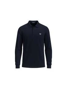 Fred Perry [حزمة] قميص بولو نايك إير ماكس بأكمام طويلة للرجال باللون الأزرق الداكن X 2 - أزرق بحري - مشاهدة 3