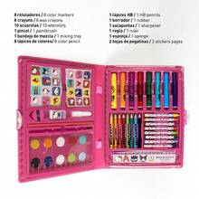 Hello Kitty Cerdá 和朋友們著色文具套裝，男女童皆宜 - 粉紅色盒子，內含馬克筆、鉛筆、水彩顏料、貼紙和配件，官方授權，是送禮和手工製作的理想之選。 - 選項5 - 查看 3