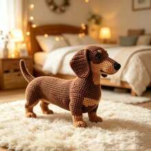 1pc Lazy Dachshund & Beagle Crochet Kit (Semi-Finished, Simple Hand Crochet Required)! Beginner DIY Crochet Set With Step-By-Step Guide And English Instructions, Cute Desktop Home Decor, Perfect As Holiday And Birthday Gift For Family And Friends - DIY Crochet Kit - View 8