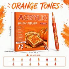 Direct Liquid Acrylic Soft Tip Marker Set, 10 Theme Color Series 120 Colors, Soft And Bouncy Pen Tip With Delicate And Controllable Lines, Student Art Professional Painting Character Brush Set, Graffiti Coloring DIY Animation Character Hand-Drawn Marker, Suitable For Glass, Plastic, Metal, Cardstock, Clothing And Other Surfaces, Suitable For Students - Marker - View 20