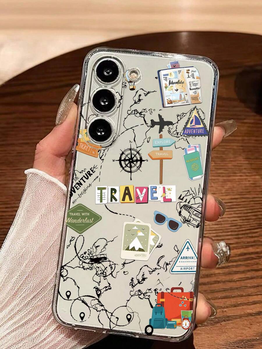 1pcFashionTravelAirplaneDestinationLuggagePhoneCaseSoftProtectiveCoverCompatibleWithHuaweiHonor,GalaxyA04e/12/A13/A14/A34/A50/A52/A53/A54/S21/S22/S23/S24/S25/S25Ultra/S25FE/S26/S26PLUS/S26ULTRA/S26EDGE/6A/7A/8A/12T/13T/15T/15TPRO,[InternationalVersion,NotLocalVersion]