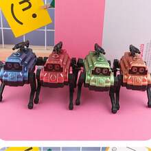Wind-Up Mechanical Four-Legged Robot Dog Stress Relief Ornament, Realistic Mecha Desktop Toy Model, Creative Stress Relief Decorative Gadget, Office Desk Stress Relief Toy Ornament - Multicolor - View 6