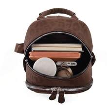 LECEY Women's Simple Backpack - Coffee - View 6
