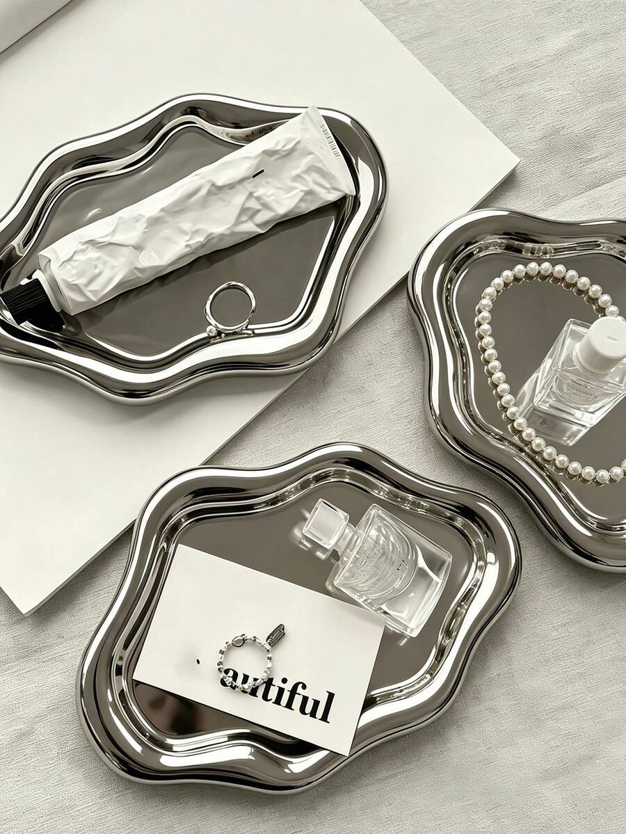 Cloud-Shaped Tray, High-End Single-Layer Display Stand, Suitable For Jewelry And Perfume Display, Also As Fashion Home Decor Or Key Storage Tray, Ideal Gift For Birthday Or Special Occasions, Perfect Jewelry Storage Rack - Multicolor - View 1