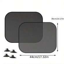 4 piezas Parasol de Ventana Lateral de Coche con Ventosa, Malla Transpirable, Protección Solar, Aislamiento Térmico, Cortina de Sombra, Bloqueo de Luz Interior, Enfriamiento, Protección UV, Malla de Sombra Universal para Sedán, SUV, Parasol de Ventana Lateral de Coche Plegable y Portátil, Accesorio de Protección Solar Interior de Coche de Verano - A - Ver 8