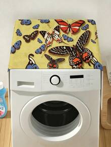 1pc Junma Flower Washing Machine Dust Cover, Furniture Washing Machine Dust Cover, Anti-Stain Dust Cover, Washable Refrigerator Dust Cover, Household Dust Cover, High Appearance Level Dust Cover - Multicolor - View 8