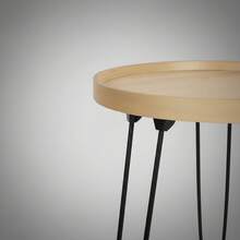 KIWI MOBLEKIT | Wooden And Metal Side Tables For Living Room Or Bedroom, Modern Functional Tables With Different Shapes And Heights, Fixed Or Folding Options For Home - 木/金屬 40x48.5 厘米 - 查看 5