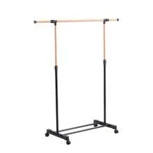 KIWI MOBLEKIT | Free-Standing And Expandable Clothes Racks In Metal And Wood, Clothing With Adjustable Options, With Wheels Or Shelves, Organizers For Bedroom, Entryway And Home - 木材 88x145x43x90-160 厘米 - 查看 9