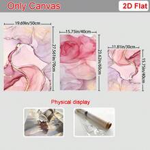 3 piezas de arte de pared en lienzo con mármol rosa abstracto moderno para decoración de sala de estar - Pósteres & impresiones de alta gama - Decoración del hogar llamativa - Patrón de mármol rosa - Ver 6