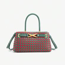Dancing Engine Fashionable Handmade Woven Tote Bag Women's Handbag Wallet Luxury Designer Shoulder Bag - Multicolor - View 5