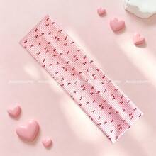 1pc New Sweet Floral Print Headband, Ins Style Pink Tone, Fashionable Versatile Elastic Headscarf, Sports Headband For Girls - Multicolor - View 14