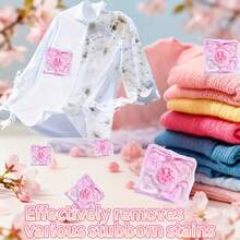 100pcs Pod Deterjen Konsentrat 5-in-1, Formula Penghilang Noda yang Ampuh, Aroma Bunga Sakura yang Tahan Lama, Cocok untuk Meningkatkan Efisiensi Pembersihan Mesin Cuci, Produk Pembersih Kapsul Gel Plastik, Kompatibel dengan Semua Deterjen - Liquid - View 7