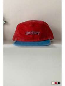 Vintage Letter Baseball Cap For Women, All-Season Student Versatile Duck Bill Hat, Breathable Wide Brim Mesh Cap, Niche Colorblock Flat Brim Duck Bill Cap, Soft Top Large Embroidered Letter Streetwear Brand Baseball Cap, Face-Slimming Skater Hippie Chicks Style - Multicolor - View 12