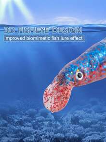 GOTURE 7pcs Double Color Multi Section Fish Bone Fish, 3D Fisheye Design, Multi Section Bait Body, Bite Resistant, Scissor Tail Fish Lure Soft Bait, Sea Fishing Boat Fishing Bait - Multicolor - View 7