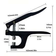 100PCS Grommet Punch Kit – Heavy-Duty Eyelet Pliers For Tarpaulin, Leather, Waterproof Fabric, Canvas & Craft Projects - Black - View 3