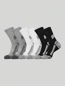 Professional Cushioned Outdoor Cycling & Hiking Socks Set, Double-Layer Reinforced Toe & Heel For Wear Resistance, Breathable Mesh Surface Keeps Dry, Compression Ankle Support Design Reduces Exercise Burden, Suitable For Ball Sports, Long-Distance Running, Field Work & Travel - Multicolor - View 10