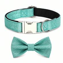 Collar para mascotas con lazo brillante desmontable, accesorio lindo para mascotas para ocasiones de fiesta - Multicolor - Ver 16