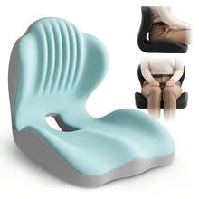 1pc Ergonomic Memory Foam Lumbar Support Cushion, L-Shaped Seat Pad With Waist Support Design, Suitable For Car, Truck Driver, Office Chair, Gaming Chair, Provides Comfortable Support For Long-Term Sitting, Back To School Essential - D - View 8