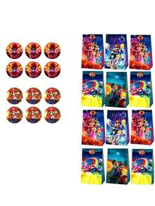 asmodee Bolsa de regalo de papel de Mario, que contiene 12 o 24 piezas (elige una), con patrones de alta definición. Propiedades impermeables y resistentes a desgarros. Cuerda de transporte reforzada. Adecuada para regalos de fiesta, empaque de dulces y diversos escenarios. - Multicolor - Ver 9