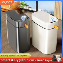 Joybos 1pc 3.5 Gallon Bathroom Trash Can With Lid , Touchless Motion Trash Can With Automatic Adsorption Bagging, Slim Small Waste Basket, Bathroom Garbage Can.Ultra-Thin Small Trash Basket, Suitable For Bedroom, Bathroom, Kitchen,Office, With 30 Bags - 白色 - 查看 12