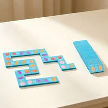 Wooden Domino Blocks Matching Puzzle Game, Montessori Early Education Toy For Children, Educational Thinking Training Game - Multicolor - View 6