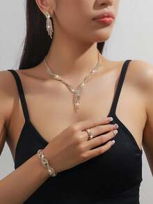 Twisted Chain Tassel Accessory, Bright And Luxurious, Suitable For Elegant Evening Gowns, Birthday Parties And Company Annual Meetings - Rose Gold - View 13