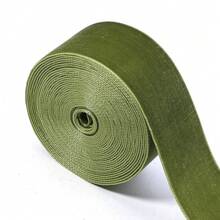 1 Roll Single-Sided Flocked Ribbon, 3.8cm Width, Multiple Colors Available, Velvet Texture, DIY Accessories Trim For Clothing & Hair Ornaments, Gift & Bouquet Wrapping, Holiday Party Decorations - 3.8cm - View 16