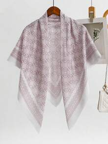 1 Stück Damen Neues 110cm Karomuster Mode Quadrat Schal, Leicht Atmungsaktiv Weich Bequem Vielseitig Kopftuch, Quadrat Schal, Voile Hijab, Blumen, Elegant Sonnenschutz Dekoratives Kopftuch, Bedruckter Hijab, Hochwertiger Muster Frische Weiche Feminine Atmosphäre Seidenschal, Multifunktionaler Quadrat Schal Taschendekoration Kleidung, Geeignet für tägliche Ausflüge, alle Jahreszeiten - Verschiedenfarbig - Übersicht 4