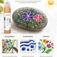10色3D紋理膏 金色銀色顏料 適用於各種物體表面繪畫 丙烯顏料 多色可選 30ml 返校用品 - 單件 - 查看 7