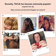 1pc New Fashion Creative Detachable Magnetic Bow Hair Clip, Detachable Alligator Hair Clip, Half-Up Back Hair Clip, Blogger Style Formal Hairstyle, Suitable For Dating, Party, Performance, Beach Vacation - Basic Model - View 4