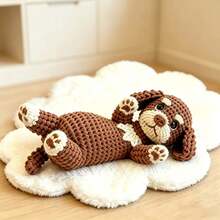 1pc Lazy Dachshund & Beagle Crochet Kit (Semi-Finished, Simple Hand Crochet Required)! Beginner DIY Crochet Set With Step-By-Step Guide And English Instructions, Cute Desktop Home Decor, Perfect As Holiday And Birthday Gift For Family And Friends - DIY Crochet Kit - View 10