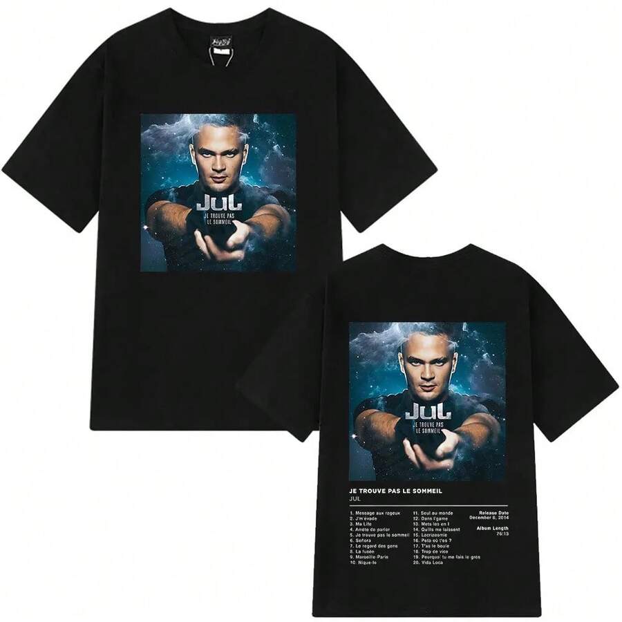 Camiseta con estampado gráfico del rapero Jul para hombres y mujeres, ropa de verano de algodón Y2K, moda hip hop, tops de manga corta, streetwear unisex - 16 - Ver 1