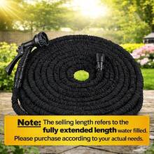 Expandable Elastic Hose, Equipped With 7 Adjustable Spray Heads, Suitable For Car Washing, Lawn Watering, Plant Care And Pet Bathing, Can Be Used Year-Round, Made Of Hose And Connector. - Black - View 4