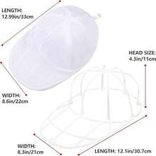 4 Sets Cap Washing Bags, Cap Cleaning Tool, Baseball Cap & Baseball Cap Washer, Machine Washable Anti-Deformation, Protective Washing Bag & Cap Rack - View 8