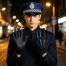2件組：男士水手帽、女士軍風帽，刺繡字母萬聖節配件，海軍飛行員萬聖節角色扮演派對帽 - 彩色 - 查看 4