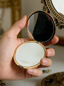 復古雙面便攜口袋化妝鏡 放大美容鏡 旅行美妝禮品 GUCCI-GIFT-34 - GUCCI-金鏡-3 - 查看 8