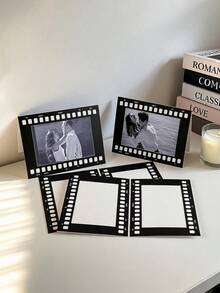 5pcs Vintage Paper Photo Frames - 4*6 Inches, Foldable DIY Hinge Cardstock Photo Frames, Personalized Commemorative Photo Decoration Frames, Perfect Gift For Friends On Holidays And Birthdays - Multicolor - View 6