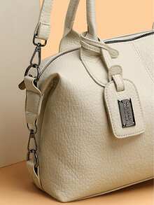 KAIDIFEINIROO Vintage Large Capacity Women's Boston Tote Bag, 2026 Spring/Summer/Autumn/Winter Fashion Shoulder Crossbody Commuter Handbag - White - View 7