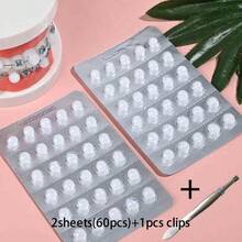1片裝 30顆粒便攜式保護蠟與夾具 牙科蠟 牙齒美白蠟棒 口腔衛生工具 - 查看 10