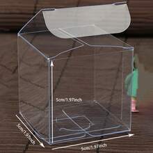 Set Of 5/10/50/100 Transparent Gift Boxes – Modern Clear PVC Boxes For Gifts And Parties - Transparent - View 3