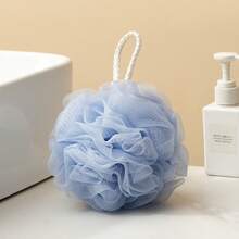 1 pieza Esponja de baño exfoliante de encaje ultrafino, bola de lufa con forma de flor de espuma rica y esponjosa, malla de exfoliación suave y delicada, adecuada para limpieza profunda de cara, Body y espalda, accesorio de baño SPA doméstico duradero y cómodo, adecuado para la ducha diaria - rosa - Ver 20