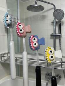4/1pc Funny Big Mouth Toothbrush Holder - Dopamine Color Toothbrush Travel Storage Set - Dustproof Toothbrush Protective Cover, Suitable For Home/Travel Travel Toothbrush Case/Brush Cover - Multicolor - View 3