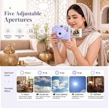 Popoto Instant Camera Set, Includes Selfie Mirror And Camera Storage Bucket Bag, Compact And Portable Essential For Travel, Auto Exposure Built-In Flash, Center-Axis Viewfinder For Offset-Free Photos, Capture Beach Sunset, Summer Party, Graduation Prom Unforgettable Moments (Battery Not Included) - View 11