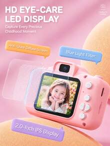 Kamera Digital Mini Anak-Anak, Kamera Selfie Layar HD 2 Inci, Perekaman Video & Fotografi 1080P, Kamera Kartun 8MP dengan Permainan Seru, Kamera Mainan Perjalanan Luar Ruangan Isi Ulang USB, Hadiah Natal dan Ulang Tahun untuk Anak Laki-Laki dan Perempuan - Kamera anak-anak - View 5