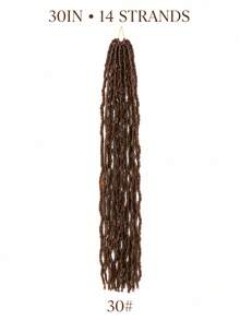 Faux Locs Crochet Hair, Pre Looped Synthetic Braiding Hair Extensions, Soft Lightweight Goddess Locs With Natural Texture, 18/24/30/36 Inch, 18 Or 14 Strands, Easy Crochet Styling For Daily Wear, Party & Vacation, Halloween - Multicolor - View 10