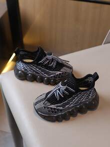 Kinder Mode Lässig Sport Slip-On Schuhe mit rutschfester Sohle - Schwarz - Übersicht 1