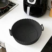 Air Fryer Silicone Pot, Air Fryer Silicone Basket Bowl, Silicone Baking Pan Pot, Suitable For 3 To 5 Quart Air Fryers, Reusable Baking Pan Oven Accessories. (1pc) - Multicolor - View 11
